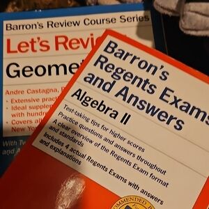 Barron's Regents Exams and Answers Algebra II Book & Let's Review Geometry